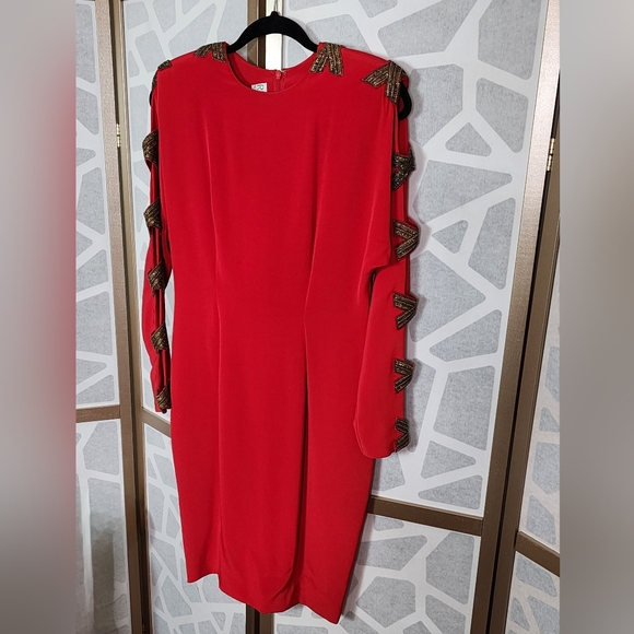 Luxe Crimson Dress - Picture 3 of 5